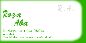 roza aba business card